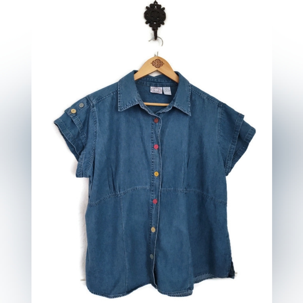 CAROLINA Blues Women's Denim Top Plus Size 18/20